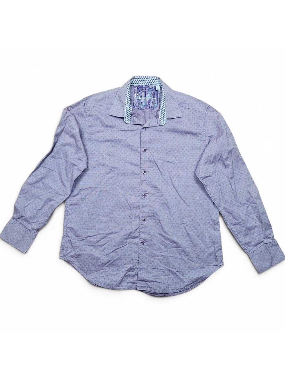 ROBERT GRAHAM Geometric Button Shirt Men's L Classic Fit Cotton Elevated Casual